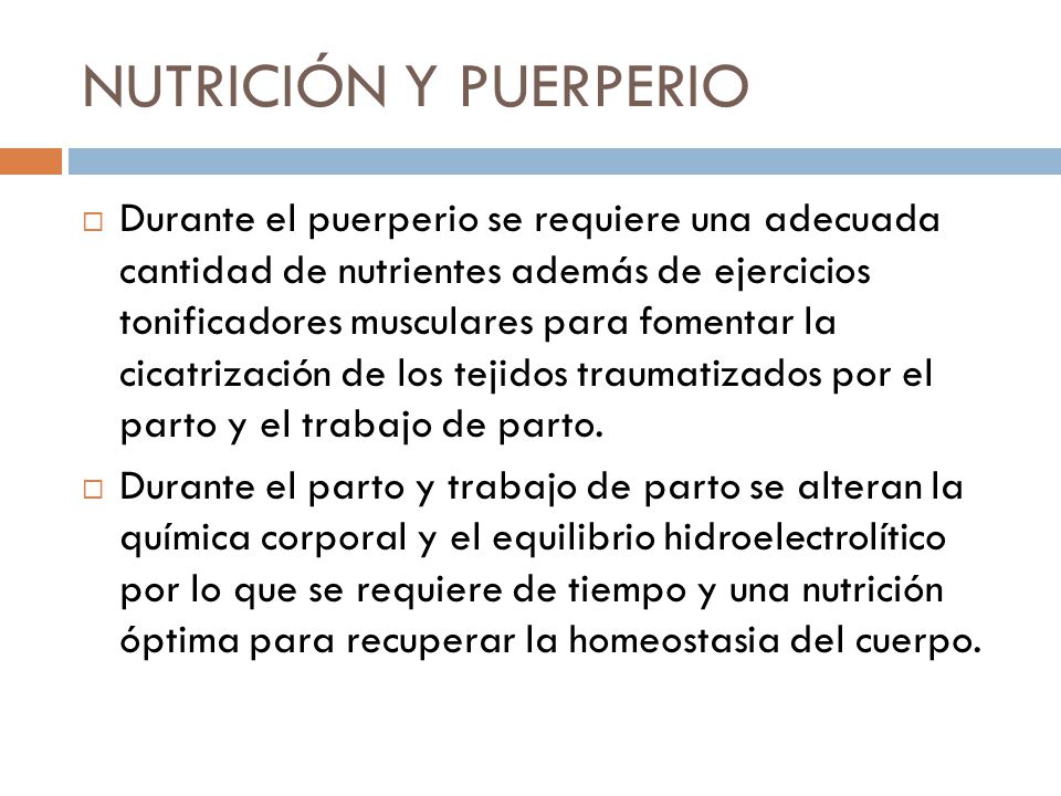 El puerperio ppt alimentacion en
